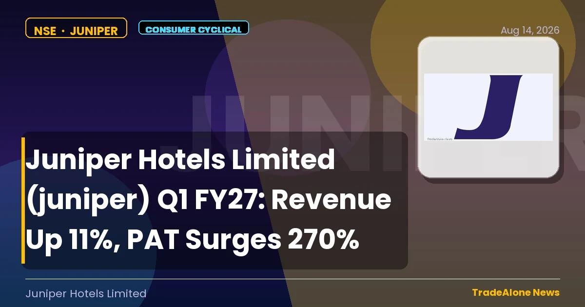 Juniper Hotels Limited Juniper Q1 FY27 Results