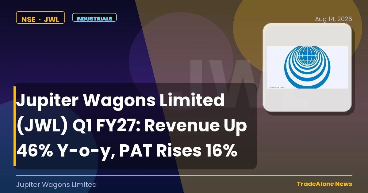 Jupiter Wagons Limited JWL Q1 FY27 Results