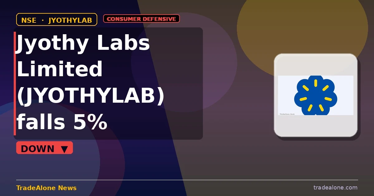 Jyothy Labs Limited JYOTHYLAB falls 5%