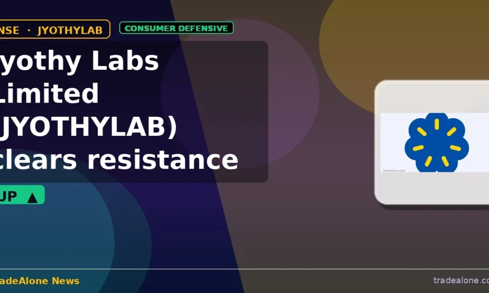 Jyothy Labs Limited JYOTHYLAB clears resistance