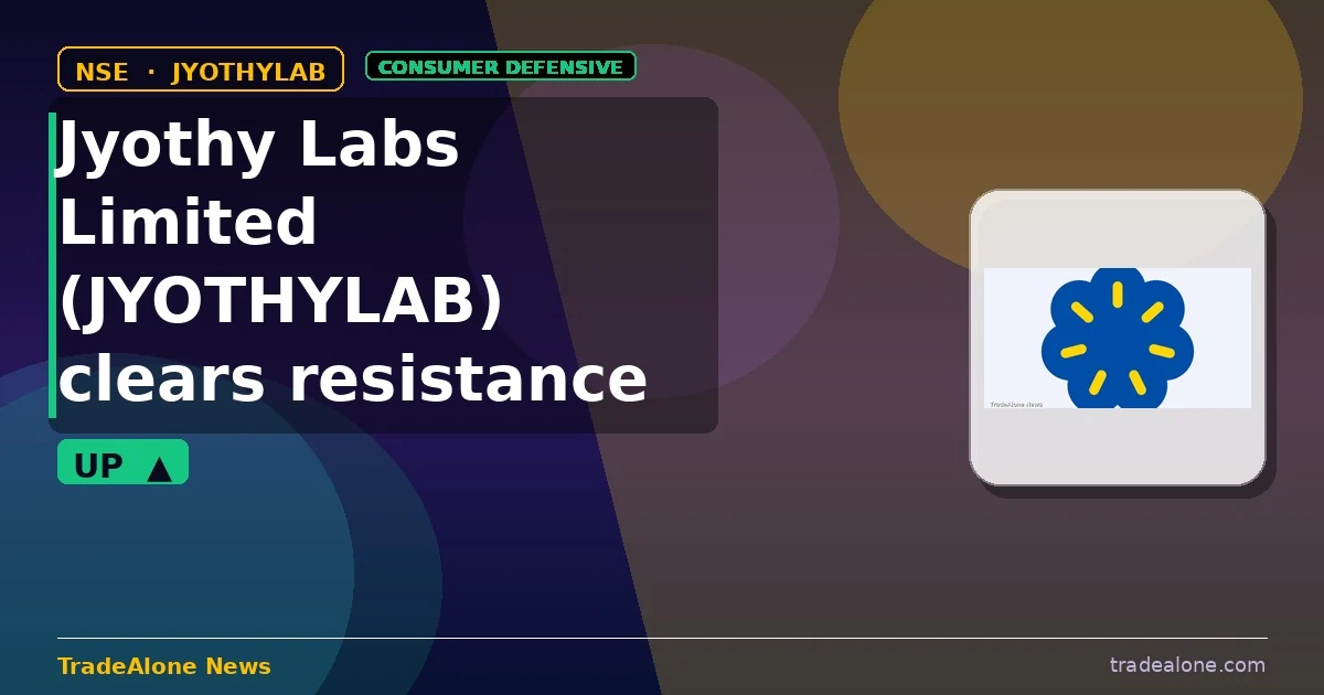 Jyothy Labs Limited JYOTHYLAB clears resistance