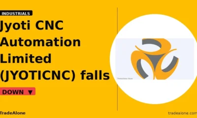 Jyoti CNC Automation Limited JYOTICNC falls 11% intraday