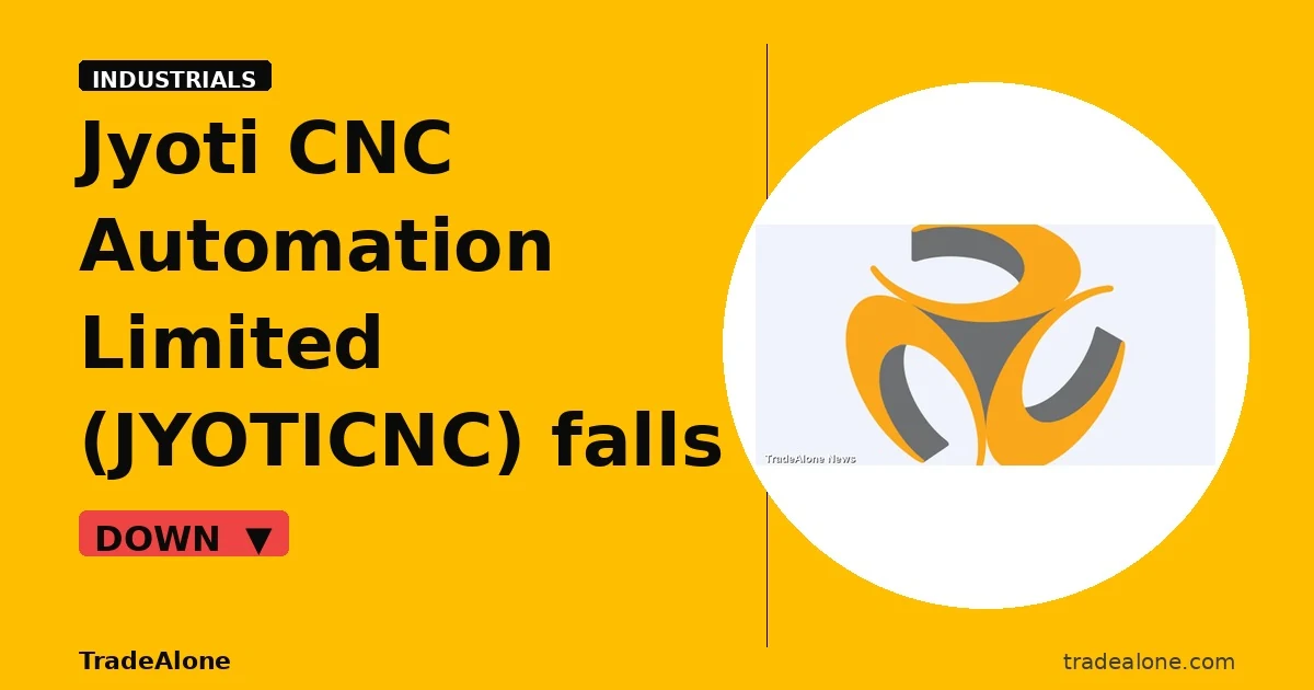 Jyoti CNC Automation Limited JYOTICNC falls 11% intraday