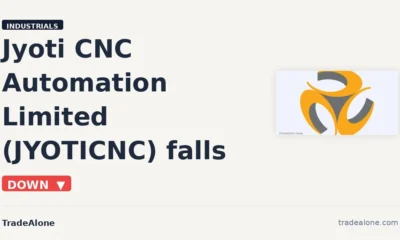 Jyoti CNC Automation Limited JYOTICNC falls 9% intraday