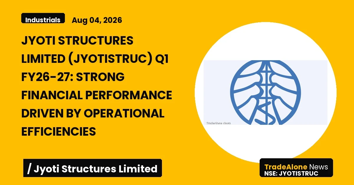 Jyoti Structures Limited Jyotistruc Q1 Fy26-27 Results