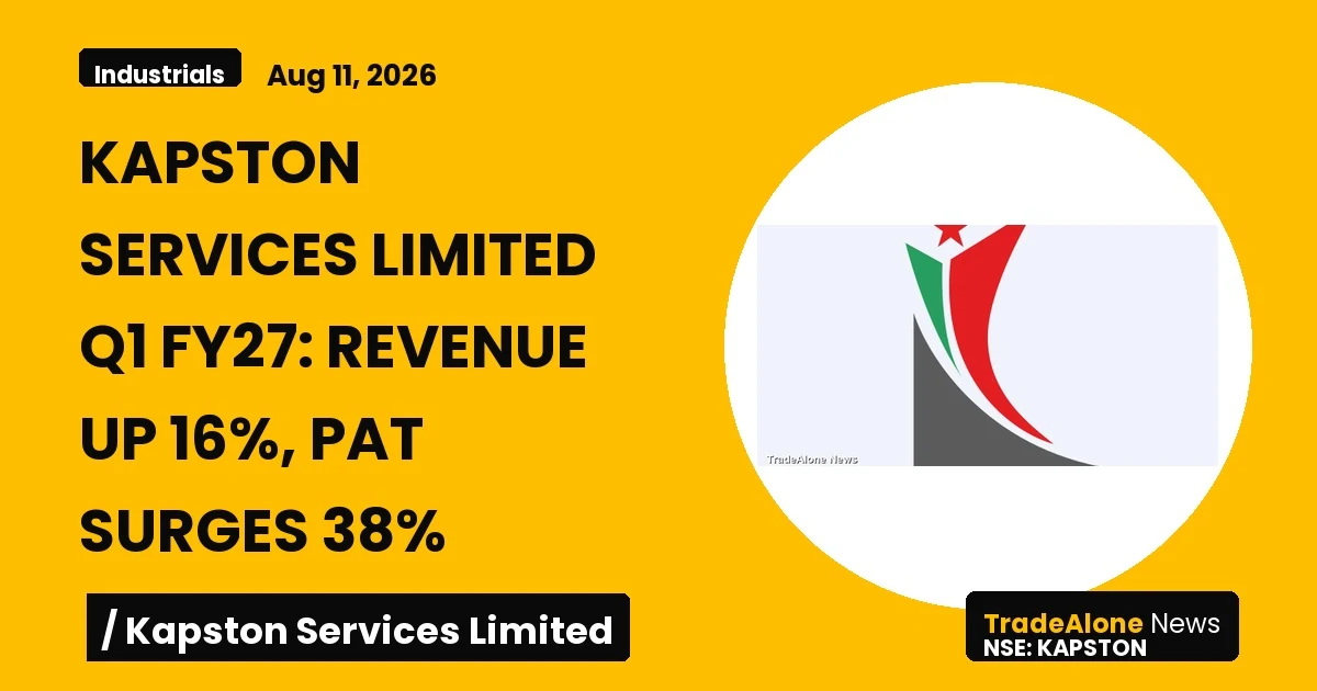 Kapston Services Limited Q1 FY27 Results