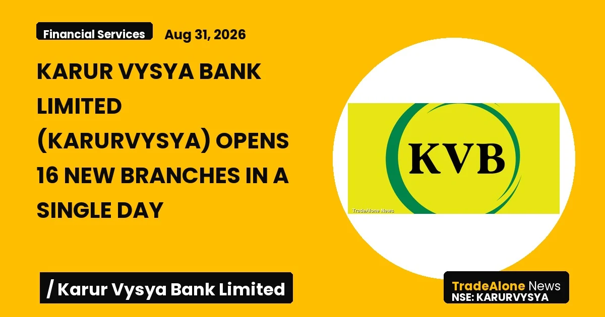 Karur Vysya Bank Limited Karurvysya Expansion Event