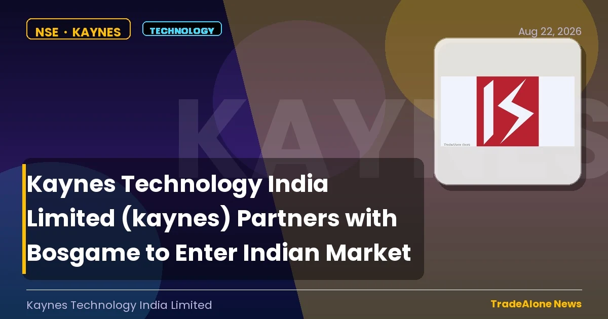Kaynes Technology India Limited Kaynes Partnership Bosgame August 2026