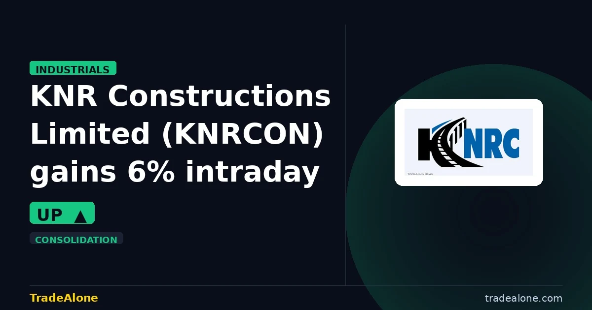 KNR Constructions Limited KNRCON gains 6% intraday