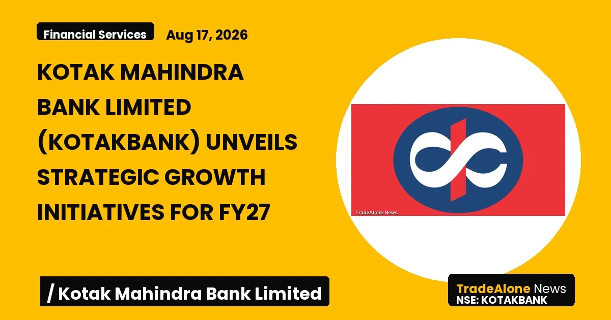 Kotak Mahindra Bank Kotakbank Q3 FY27 Growth Initiatives