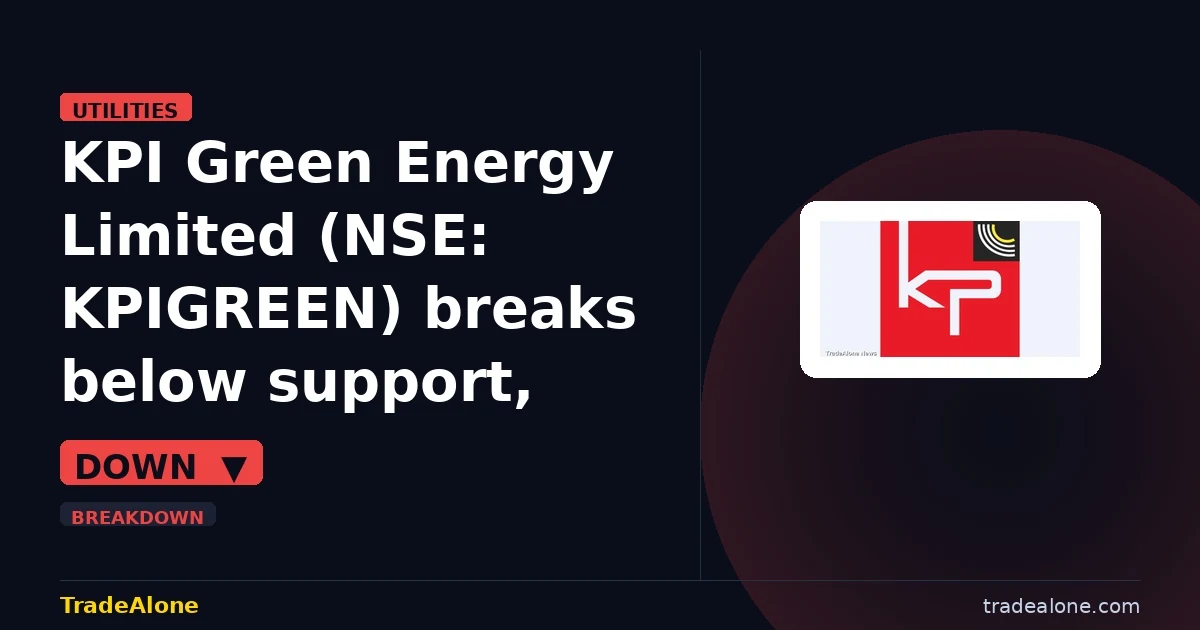 KPI Green Energy Limited NSE: KPIGREEN breaks below support