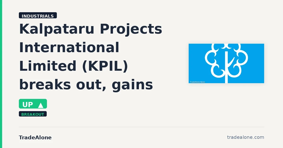 Kalpataru Projects International Limited KPIL breakout