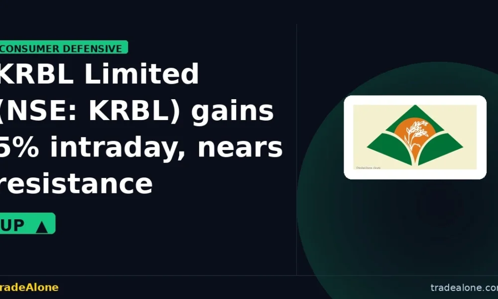 KRBL Limited NSE: KRBL gains 5% intraday nears resistance