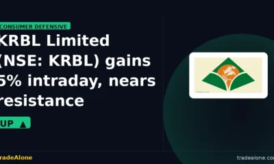 KRBL Limited NSE: KRBL gains 5% intraday nears resistance
