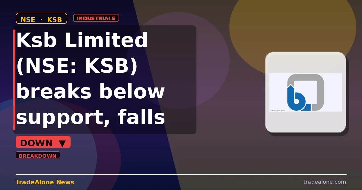 Ksb Limited NSE: KSB breaks below support