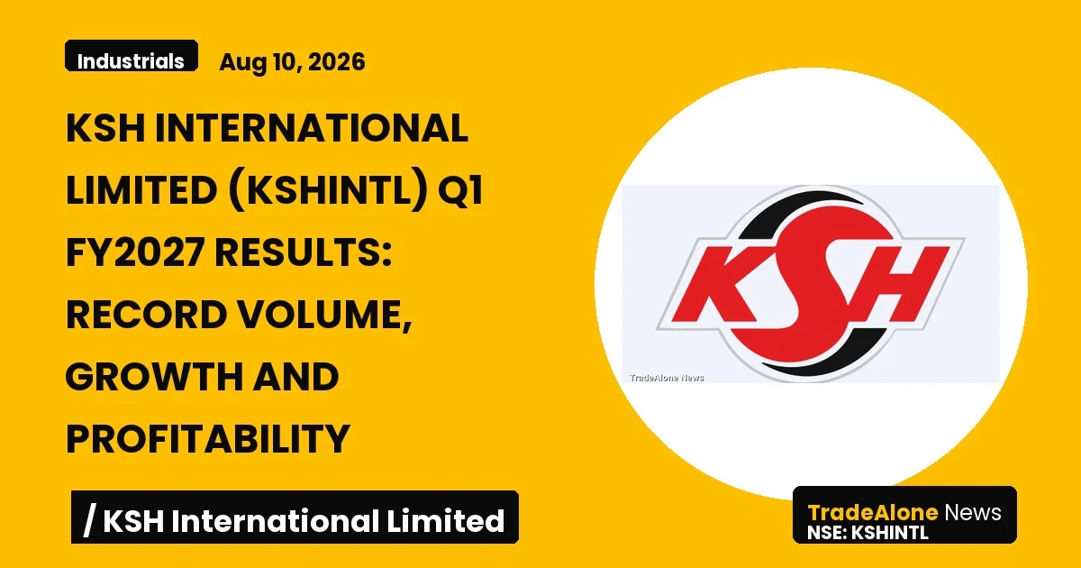 Ksh International Limited Kshintl Q1 FY27 Results