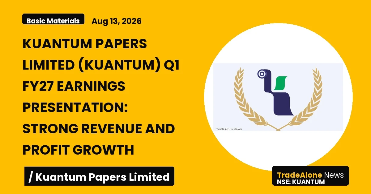 Kuantum Papers Limited Kuantum Q1 FY27 Earnings