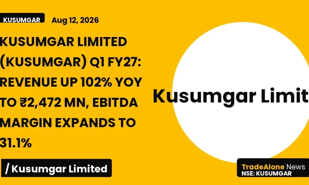 Kusumgar Limited Kusumgar Q1 FY27 Results