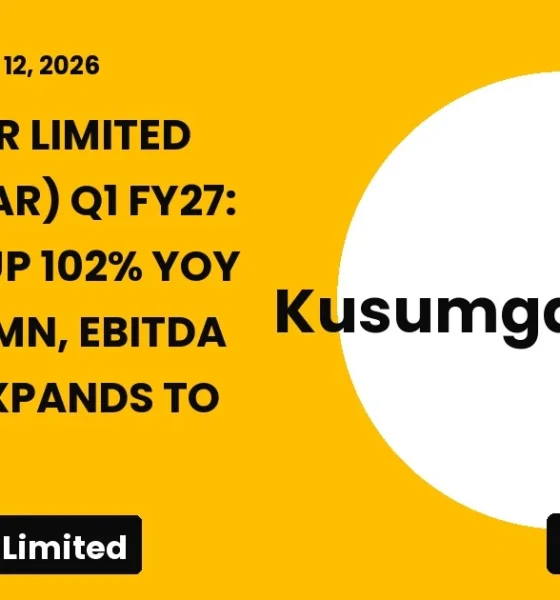 Kusumgar Limited Kusumgar Q1 FY27 Results