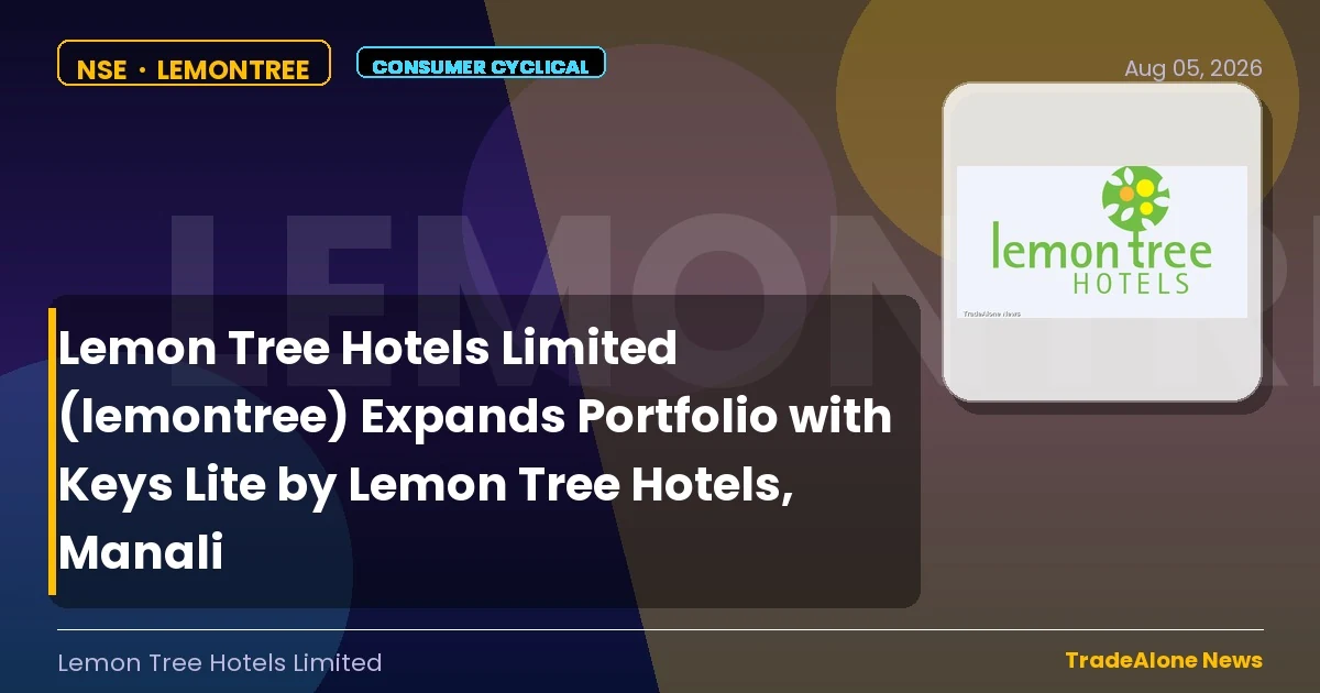 Lemon Tree Hotels Limited Lemontree Keys Lite Manali Expansion