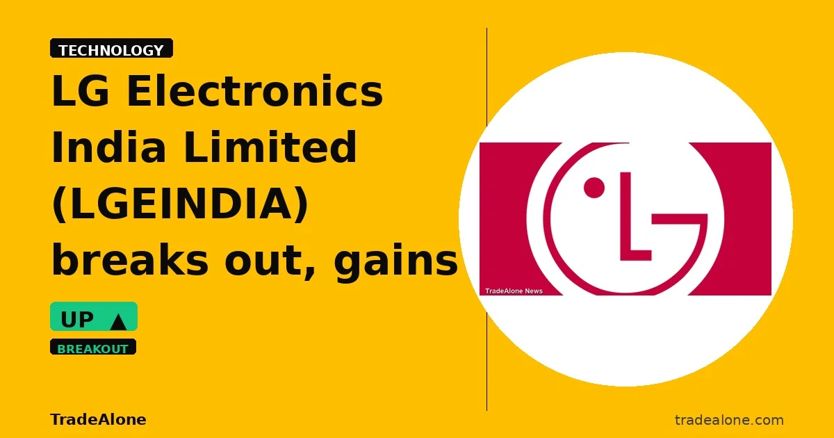 LG Electronics India Limited LGEINDIA breaks out