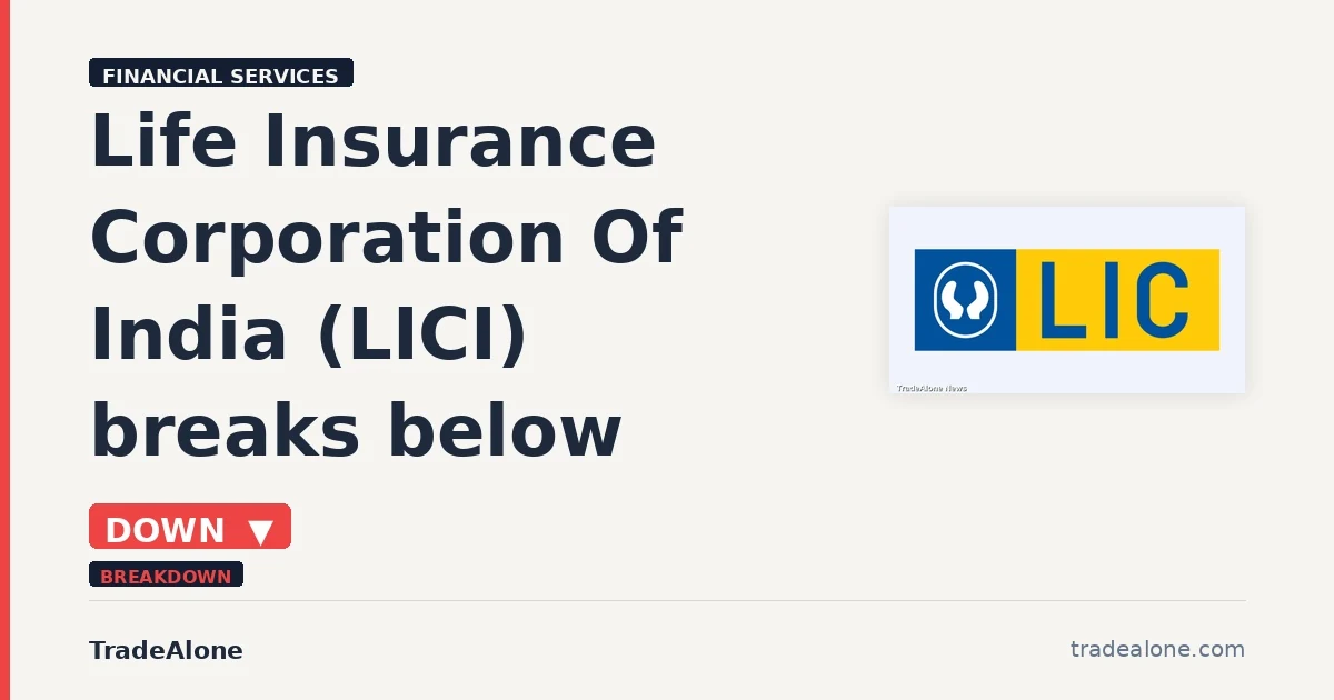 Life Insurance Corporation Of India LICI breaks below support