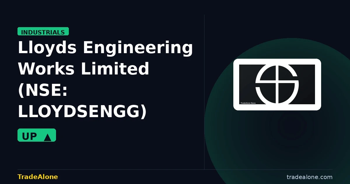 Lloyds Engineering Works Limited NSE: LLOYDSENGG intraday gain