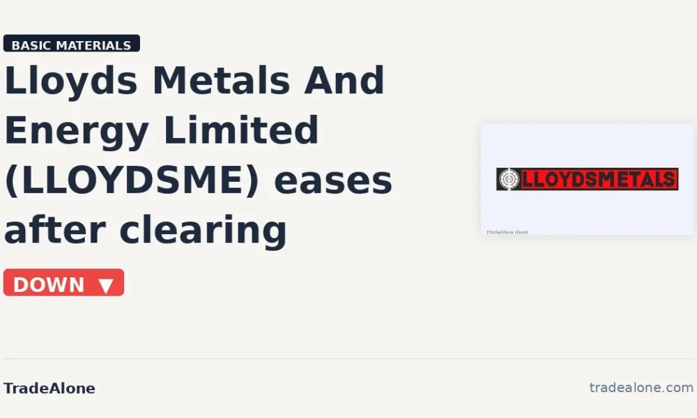 Lloyds Metals And Energy Limited LLOYDSME retraces post-breakout gains
