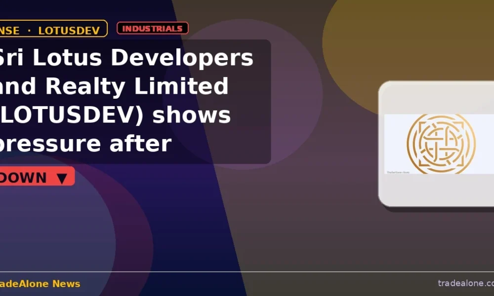Sri Lotus Developers and Realty Limited LOTUSDEV moves down 5% intraday