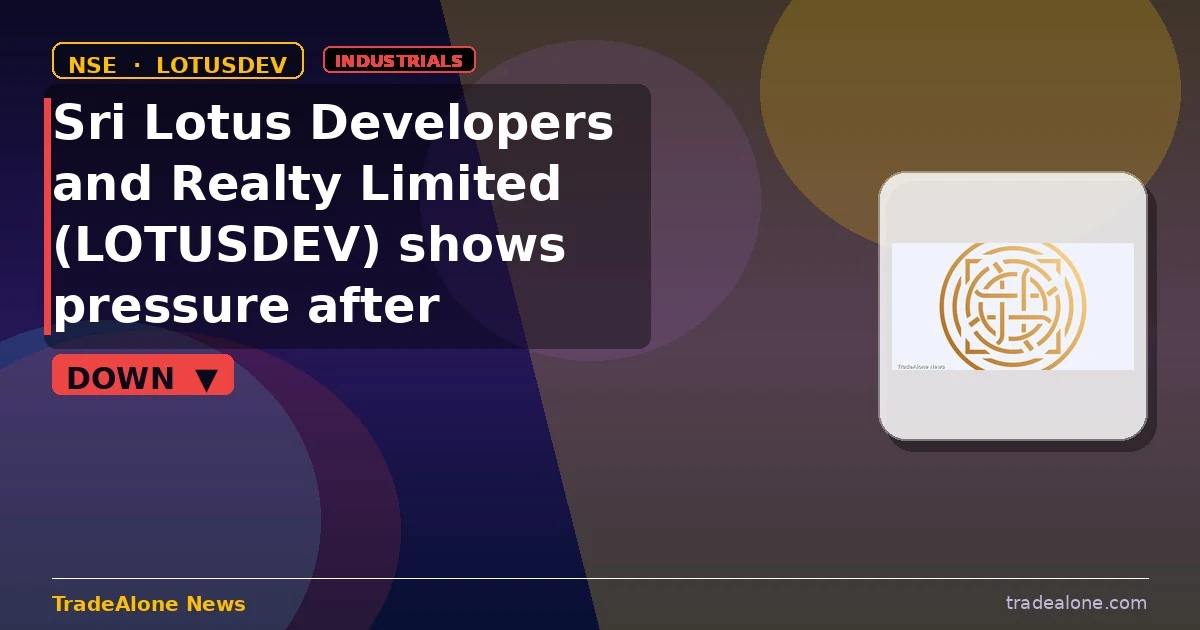 Sri Lotus Developers and Realty Limited LOTUSDEV moves down 5% intraday