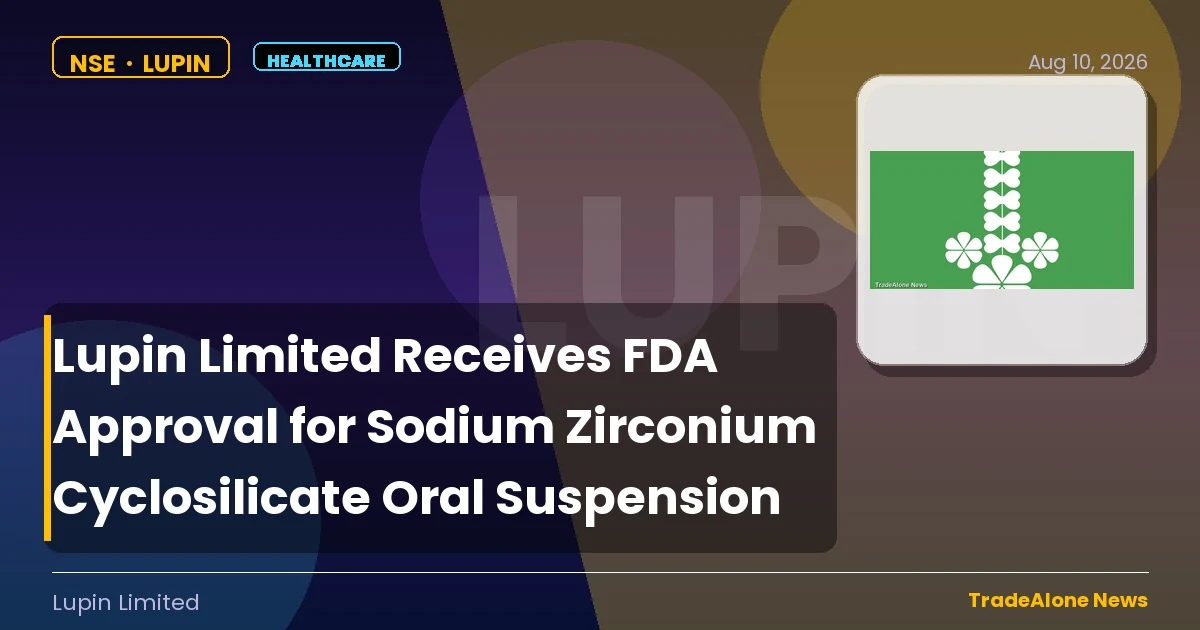 Lupin Limited LUPIN FDA Approval August 2026