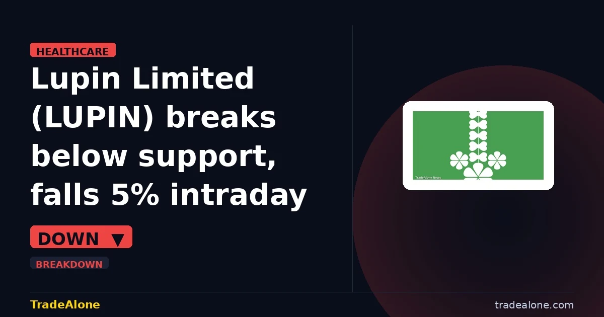 Lupin Limited LUPIN breaks below support