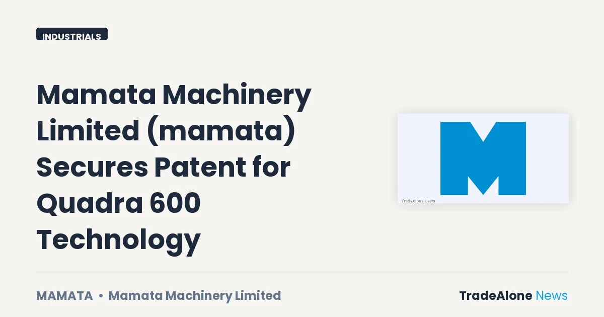 Mamata Machinery Limited Mamata Patent Fy2026