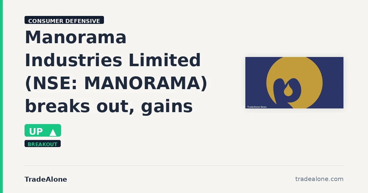 Manorama Industries Limited NSE: MANORAMA breakout