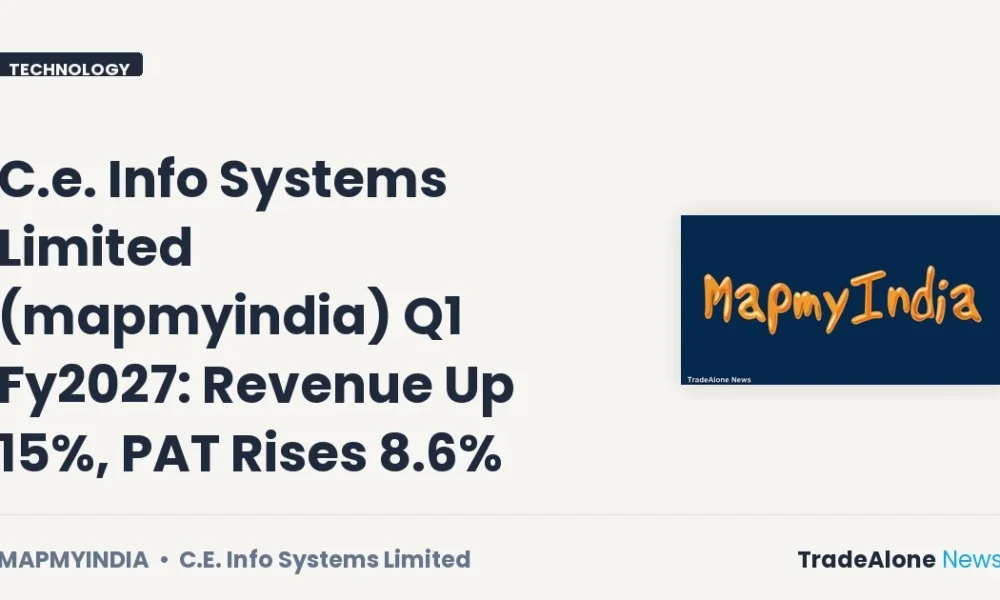 C.e. Info Systems Limited Mapmyindia Q1 Fy2027 Results
