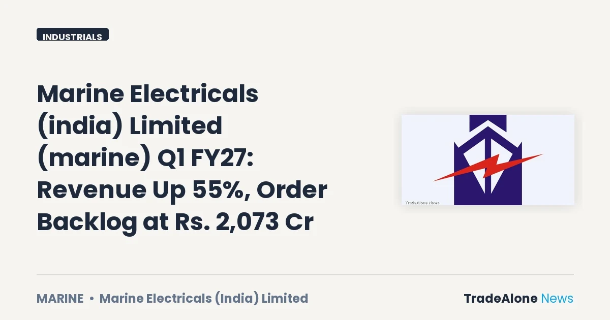 Marine Electricals (india) Limited Marine Q1 FY27 Results