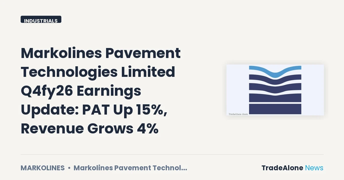 Markolines Pavement Technologies Limited Markolines Q4fy26 Earnings