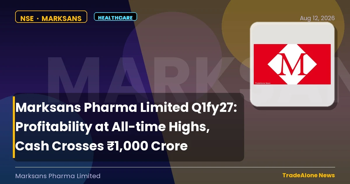 Marksans Pharma Limited Q1fy27 Results
