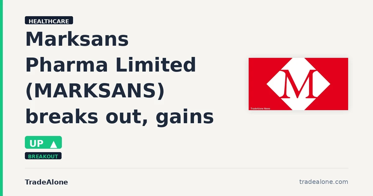 Marksans Pharma Limited MARKSANS breakout