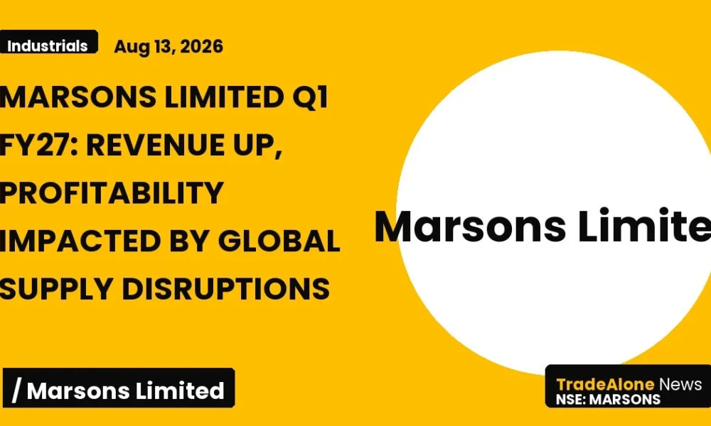 Marsons Limited Marsons Q1 FY27 Results