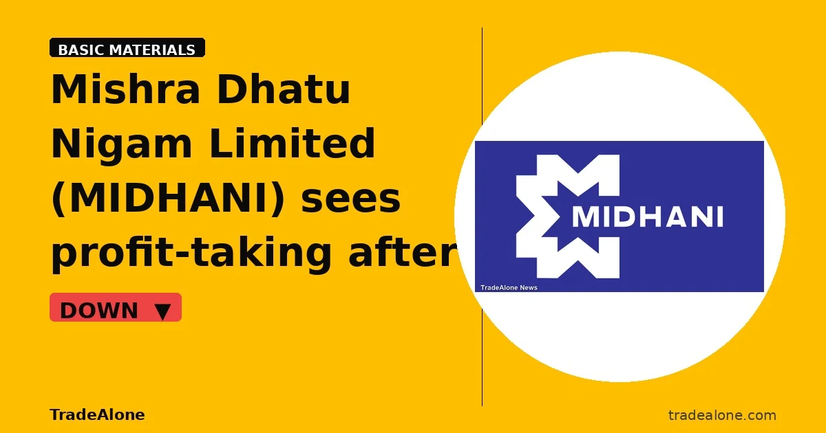 Mishra Dhatu Nigam Limited MIDHANI pullback after breakout