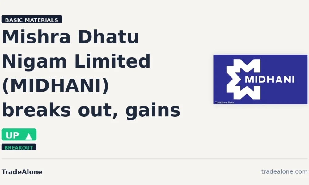 Mishra Dhatu Nigam Limited MIDHANI breakout