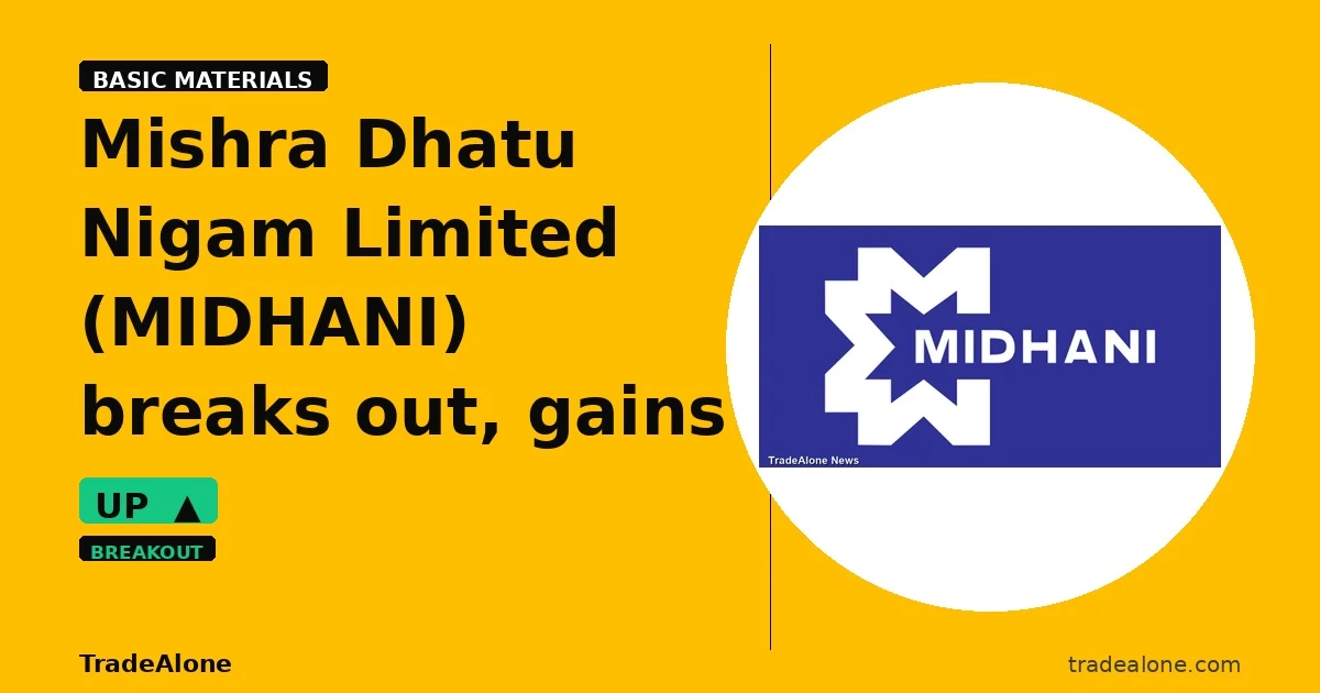 Mishra Dhatu Nigam Limited MIDHANI breakout