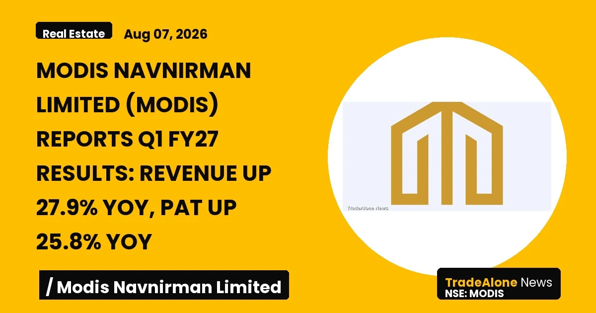 Modis Navnirman Limited MODIS Q1 FY27 Results
