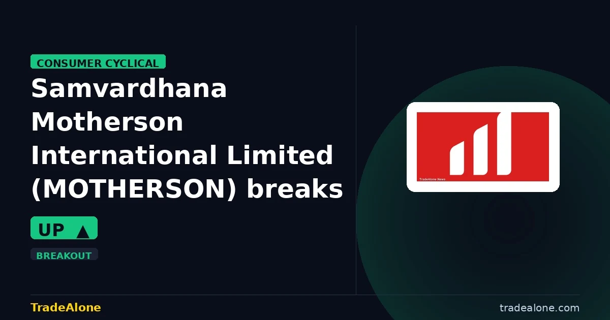 Samvardhana Motherson International Limited MOTHERSON breaks out