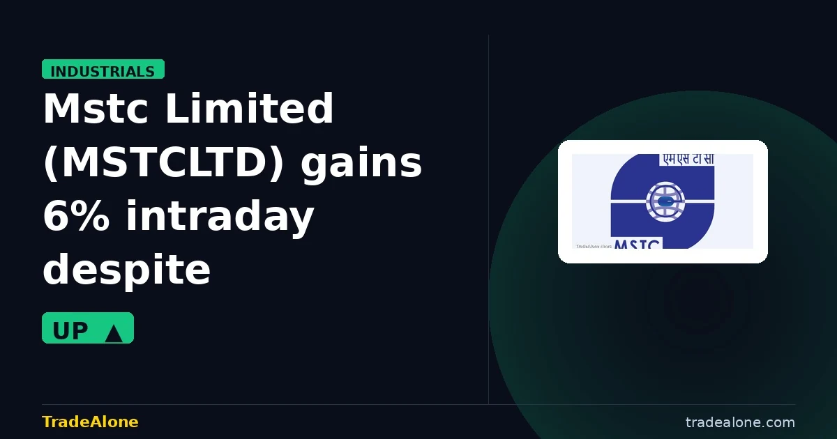 Mstc Limited MSTCLTD gains 6% intraday