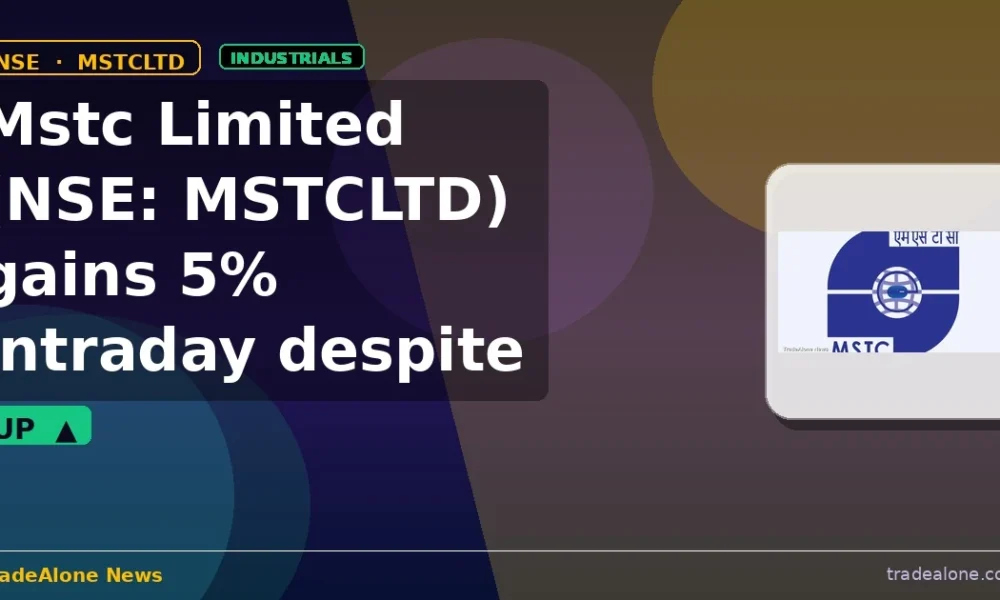 Mstc Limited MSTCLTD gains 5% intraday despite breakdown