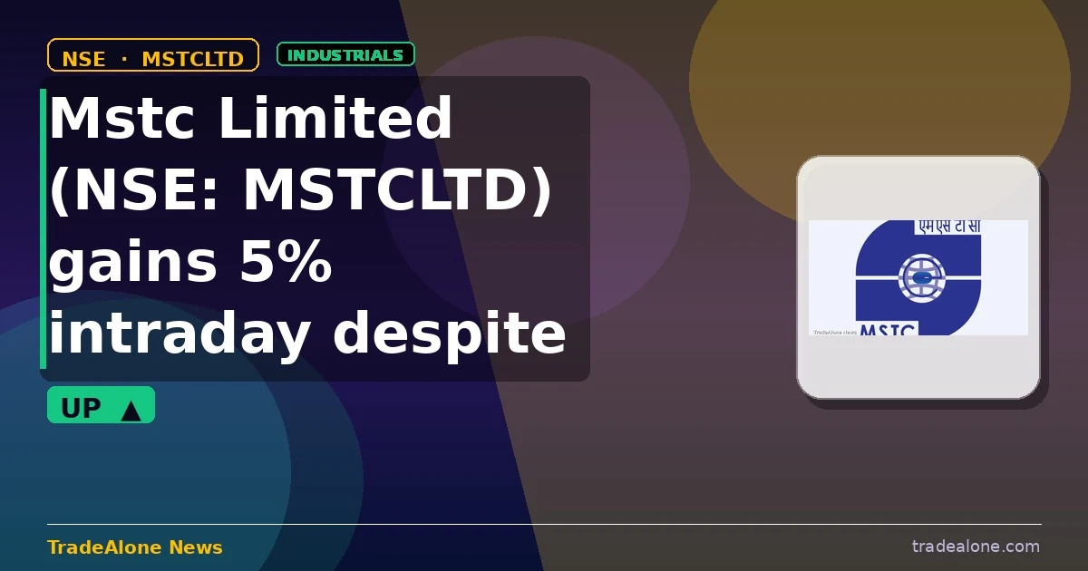Mstc Limited MSTCLTD gains 5% intraday despite breakdown