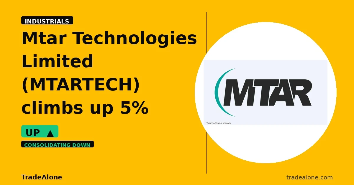 Mtar Technologies Limited MTARTECH climbs up 5% intraday