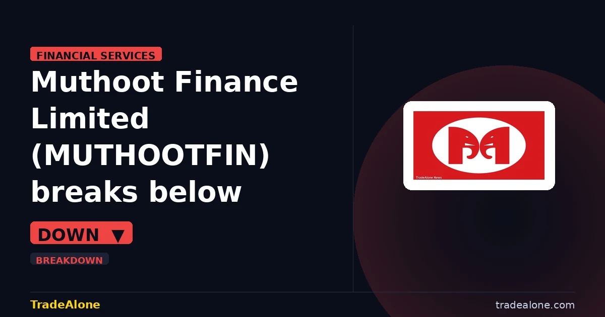 Muthoot Finance Limited MUTHOOTFIN breaks below support